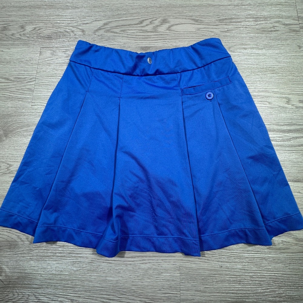 EP New York Women Golf Skort Blue XS Pleated Back Athletic Skirt Pockets‎